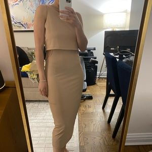 Top shop fitted midi dress with cut outs